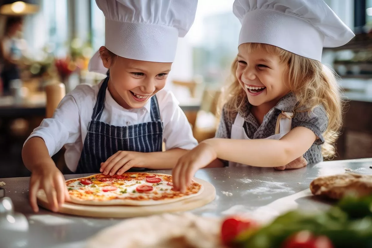 Kinder backen Pizza, Pizzeria Giardino, Kloten, achesa Group